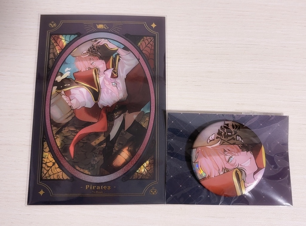 【単体】HEROESハロウィン風ポストカード&缶バッジセット