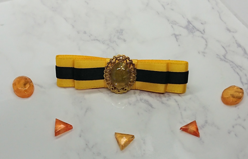 魔法使い達の2色サテンリボンクリップ【レジン製】