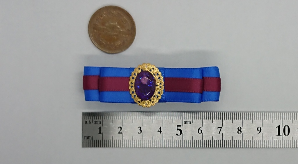 魔法使い達の2色サテンリボンクリップ【レジン製】