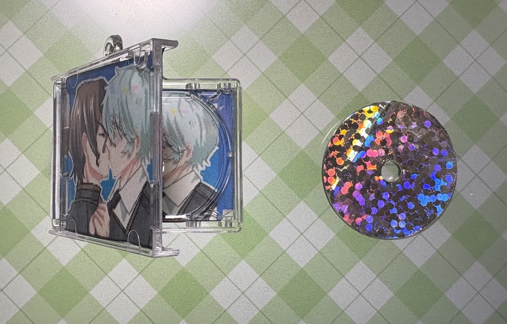 ミニCD風キーホルダー