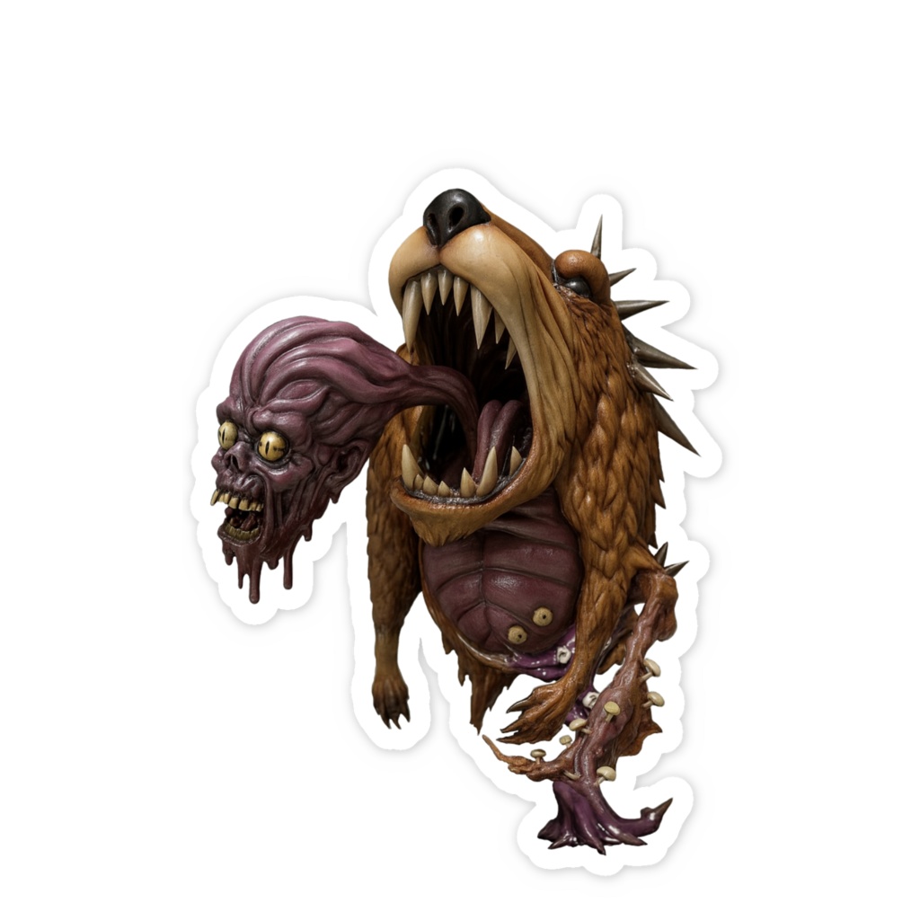 影妖怪ネタミ ステッカー1(線画なし)