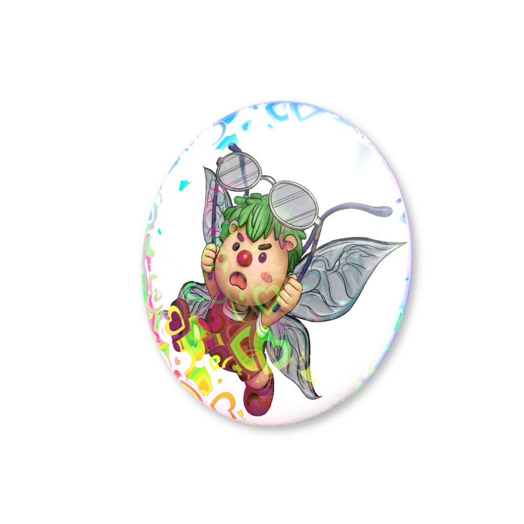 妖精キャシュ ホログラム缶バッジ
