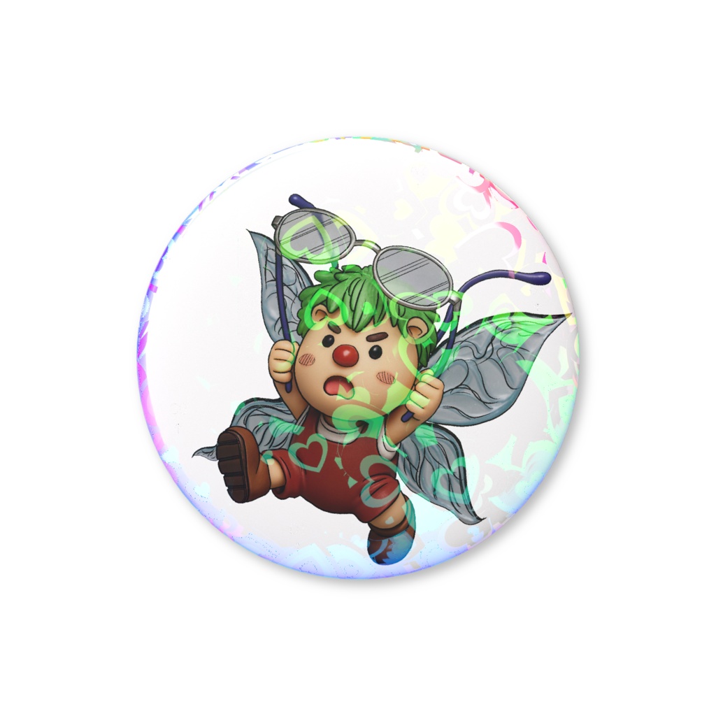 妖精キャシュ ホログラム缶バッジ