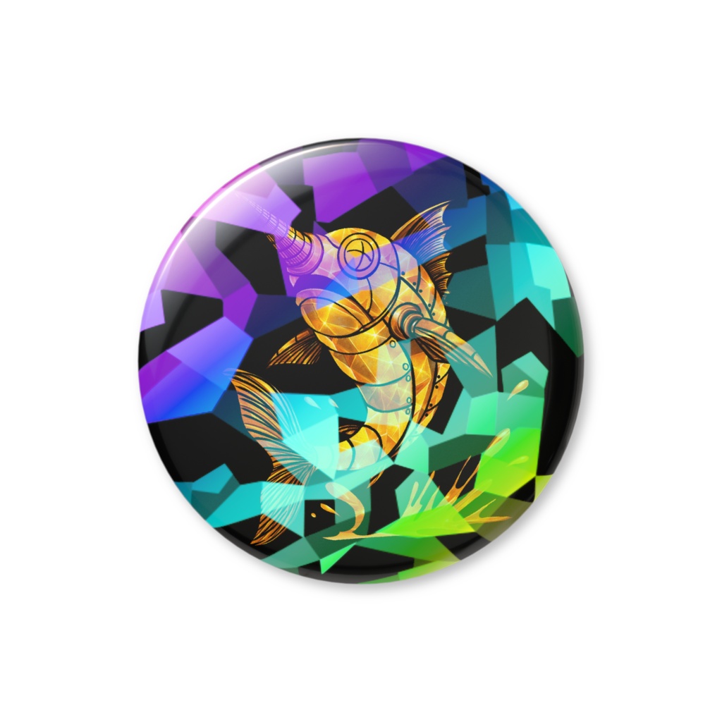 ゴールデン MEKAJIKI CHANNEL ホログラム缶バッジ2(試作品)