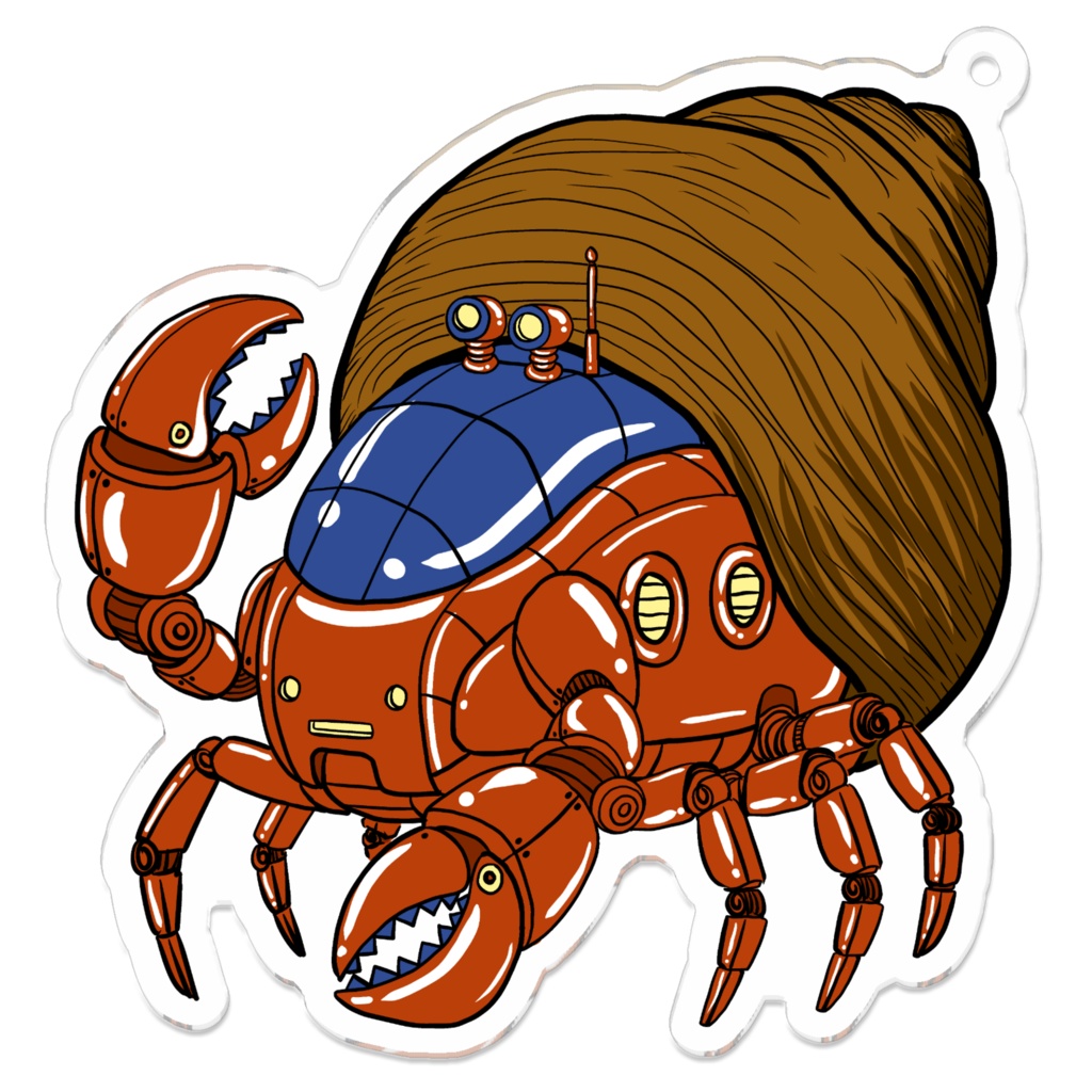 試作品 メカヤドカリ キーホルダー1