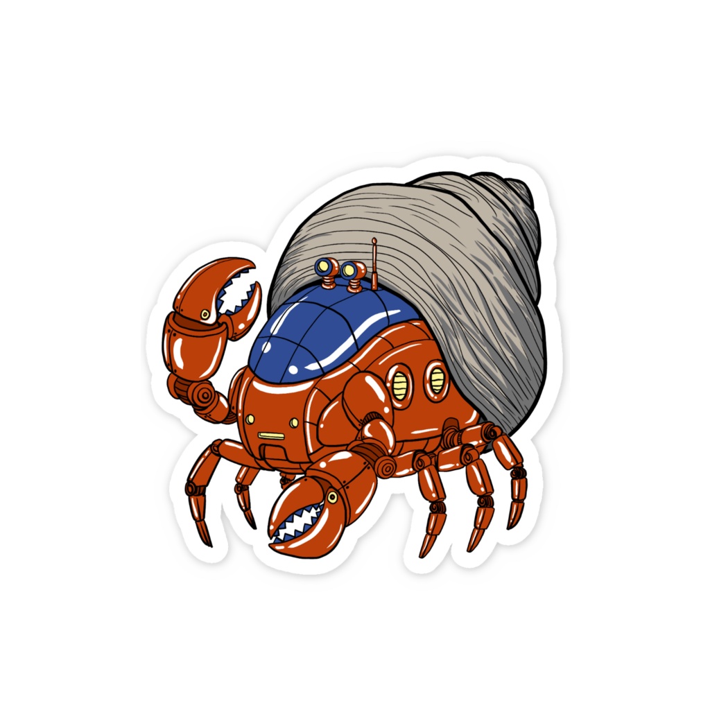 試作品 メカヤドカリ ステッカー2