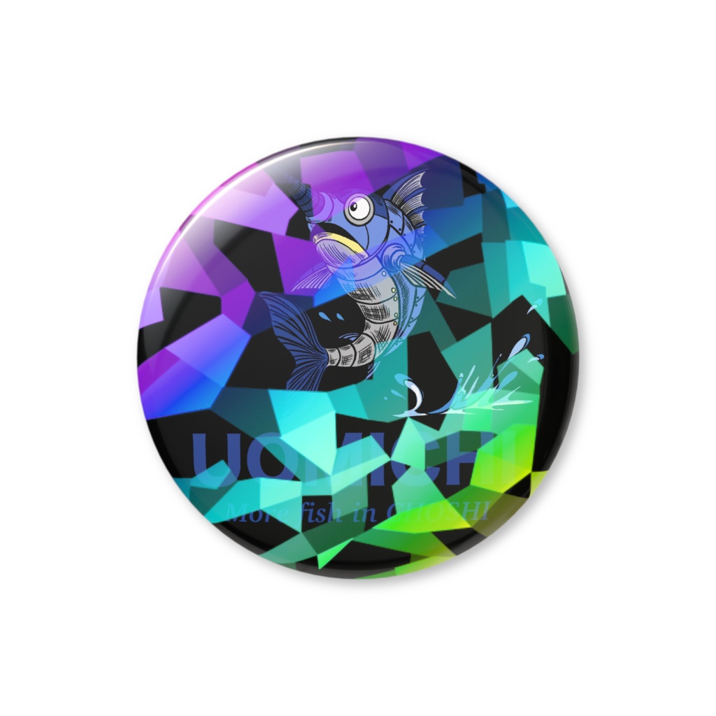 魚道グッズ４ ホログラム缶バッジ