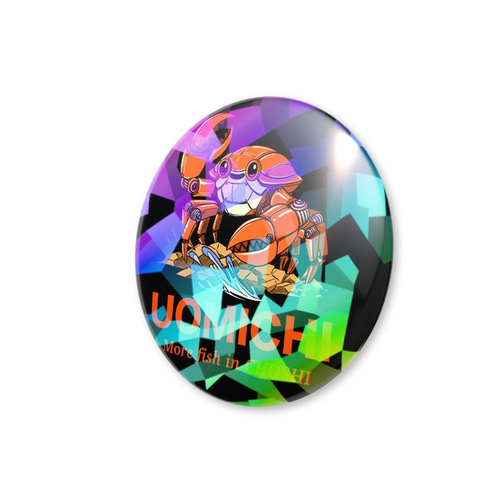 魚道グッズ6 ホログラム缶バッジ