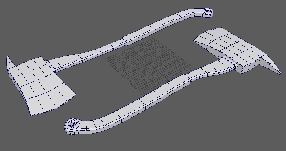 ローポリ消火斧(長・短2種)