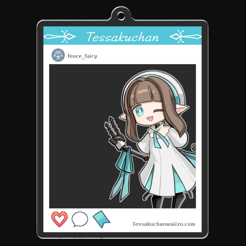 SNS風てっさくちゃんアクリルキーホルダー