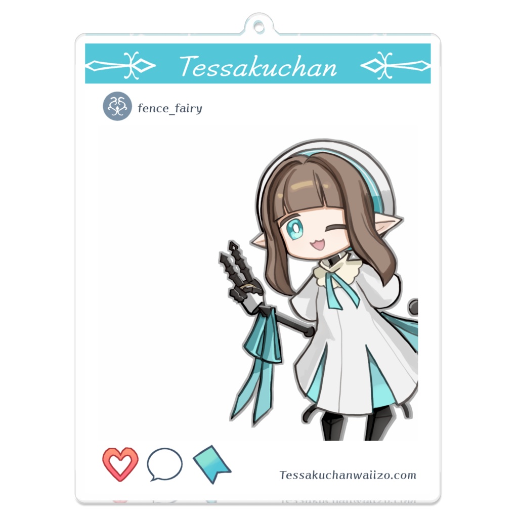 SNS風てっさくちゃんアクリルキーホルダー