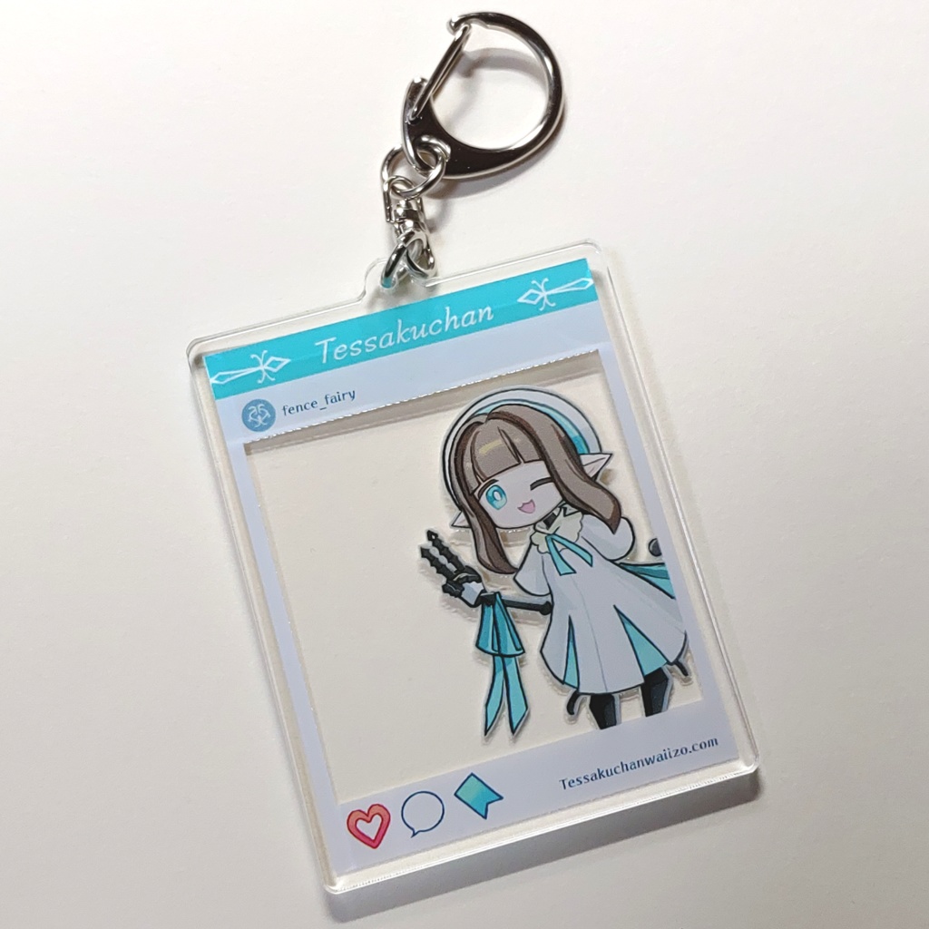 SNS風てっさくちゃんアクリルキーホルダー