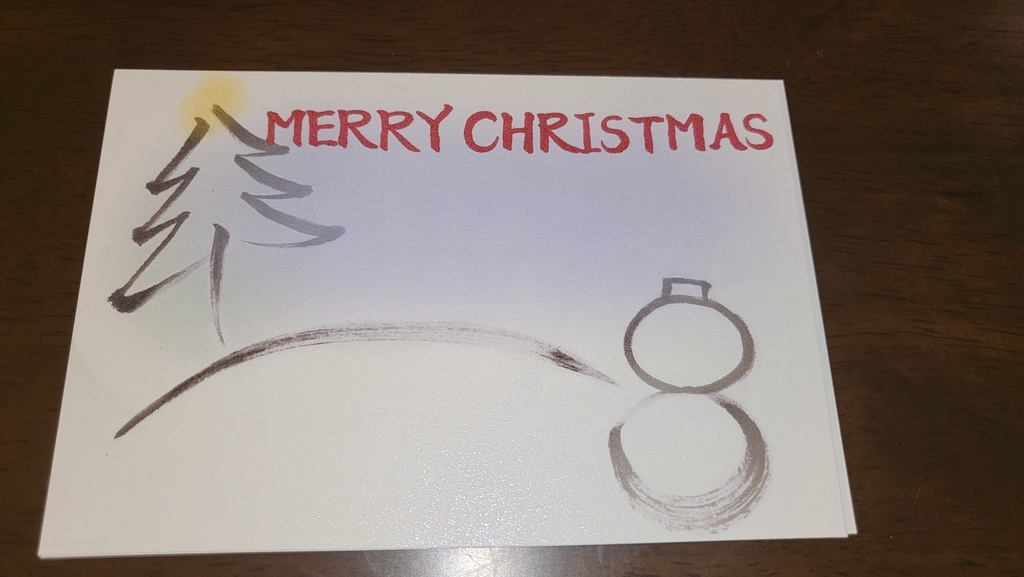 【12月ポストカード】クリスマスカード/雪