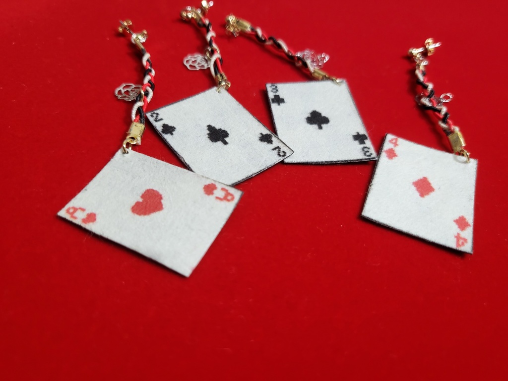 和紙トランプピアス・イヤリング【和fooトランプシリーズ】