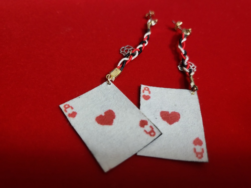 和紙トランプピアス・イヤリング【和fooトランプシリーズ】