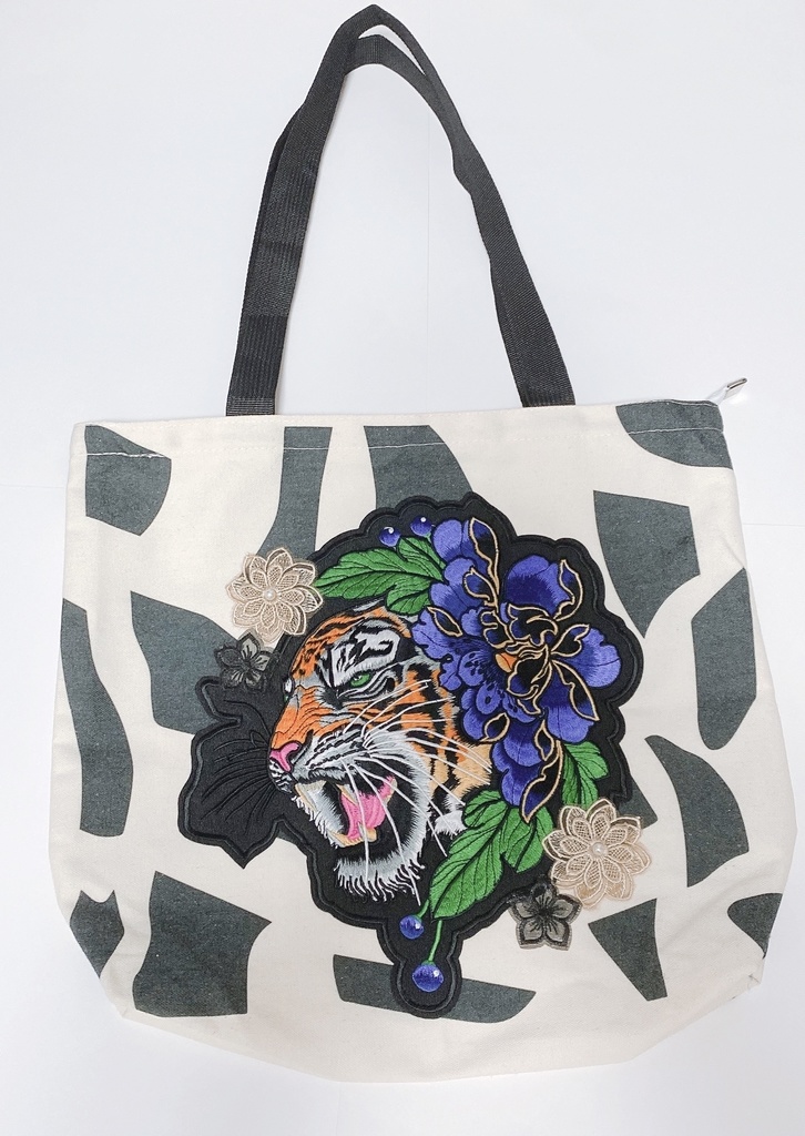 TIGER X BLUE FLOWER トートバッグ