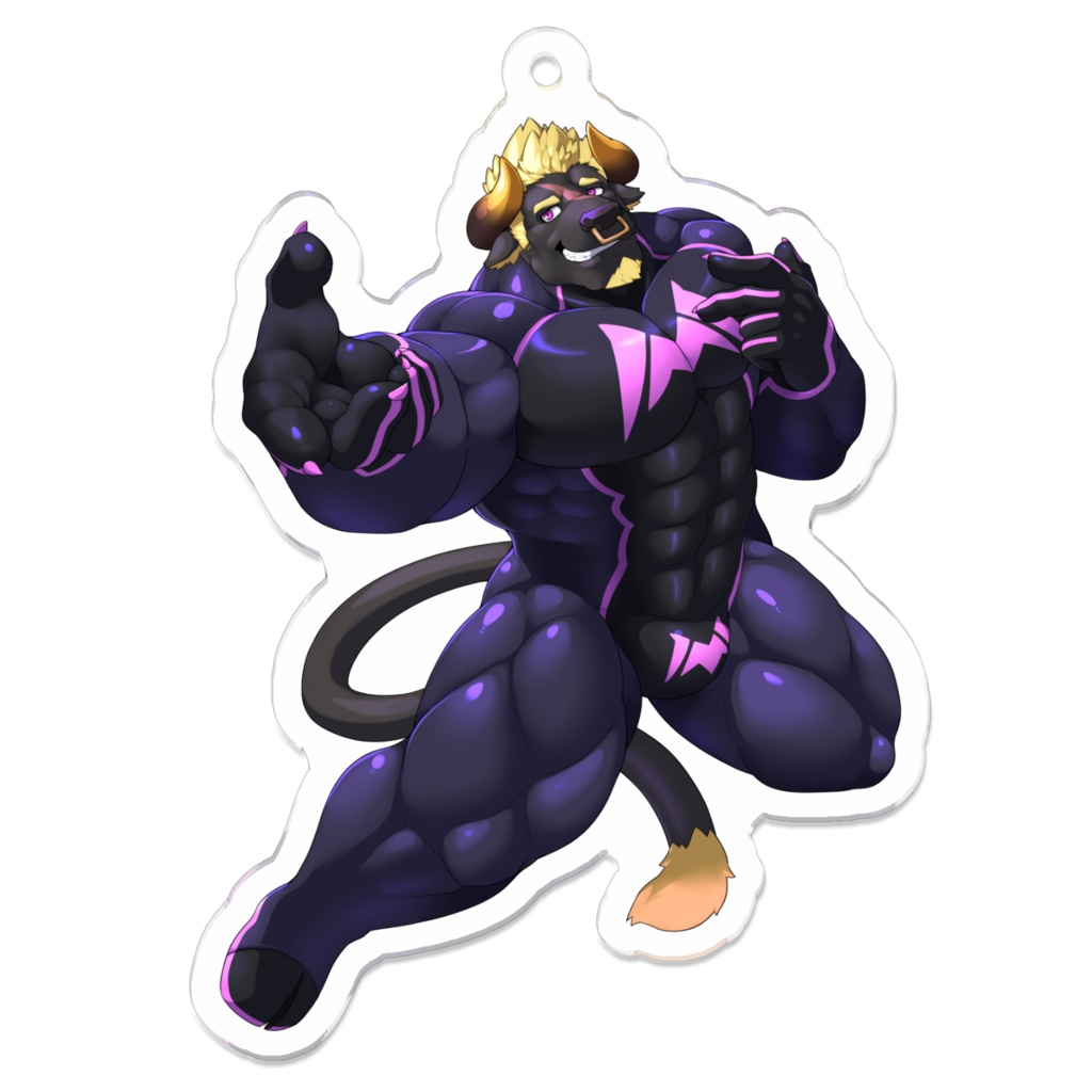 黒鋼牛頭(アクリルキーホルダー)