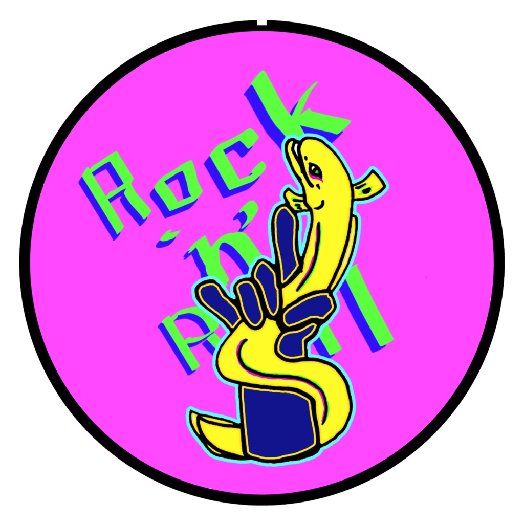 ロックンロールウナギ　缶バッジ