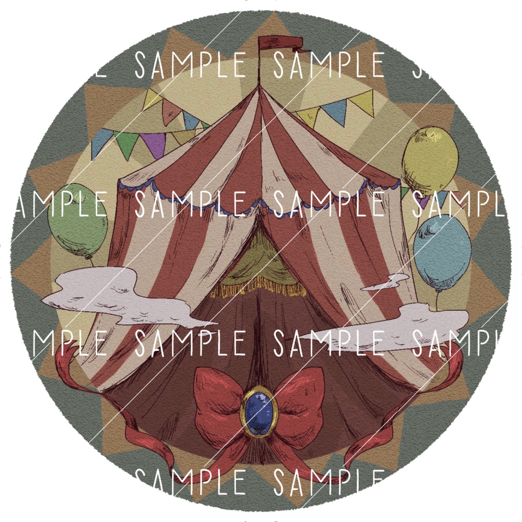 サーカスデザイン　缶バッジ（カラー）