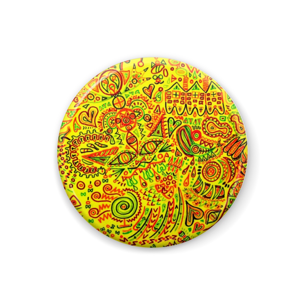 夏の日の中庭缶バッジ