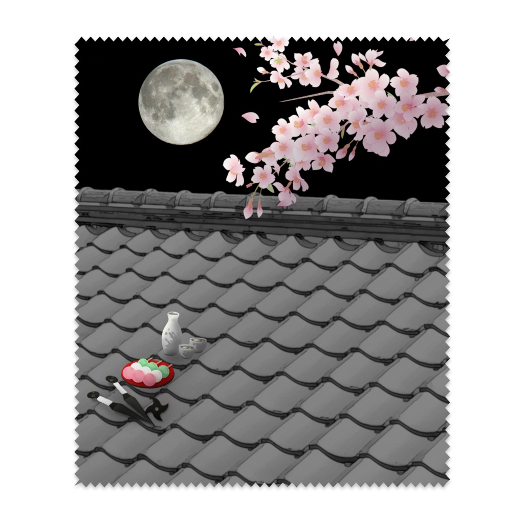マイクロファイバー(屋根上の月夜桜)