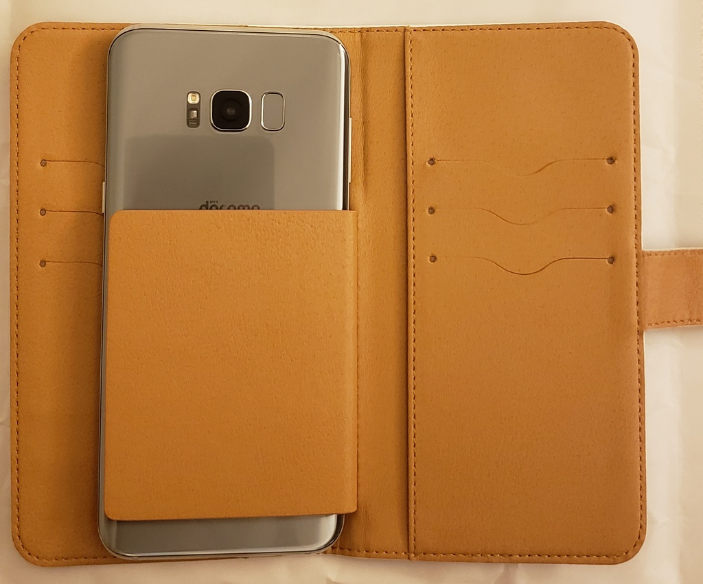 手帳型Androidケース(屋根上の月夜桜)