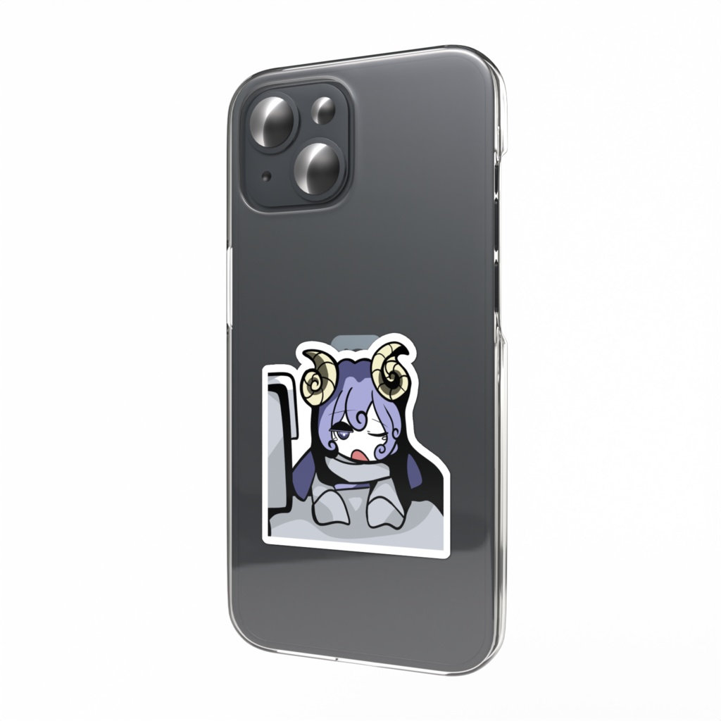 ねむたそうなひつじ スマホステッカー
