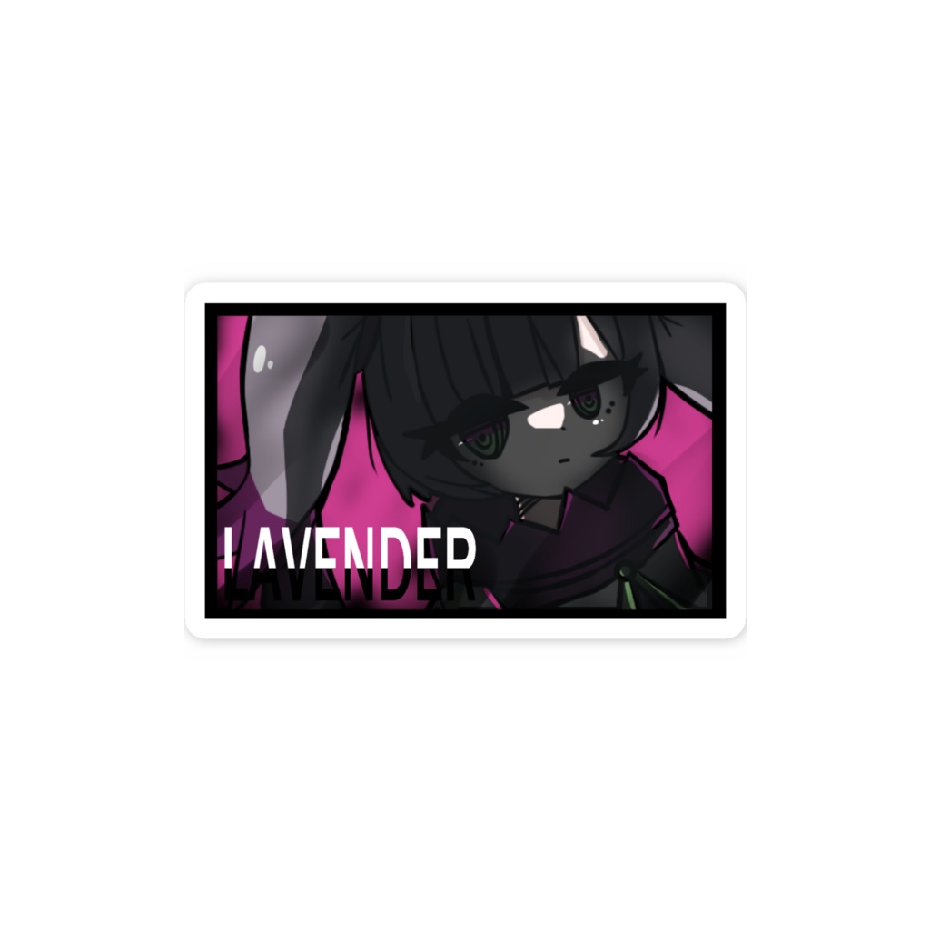 ラベンダーガール スマホに貼れる小ステッカー