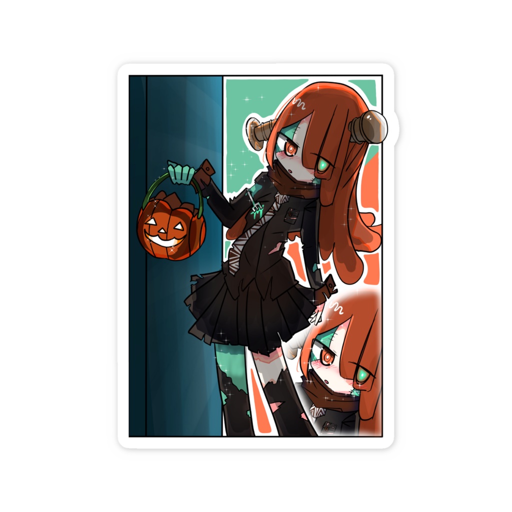 フランケンぽっとちゃん スマホに貼れる小ステッカー(2023ver)