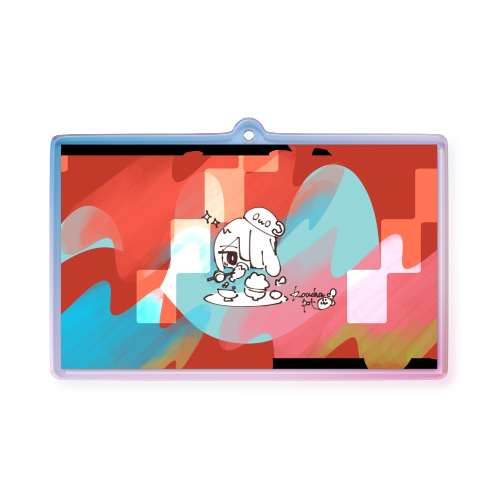 オーロラシャケブランチのアクリルキーホルダー