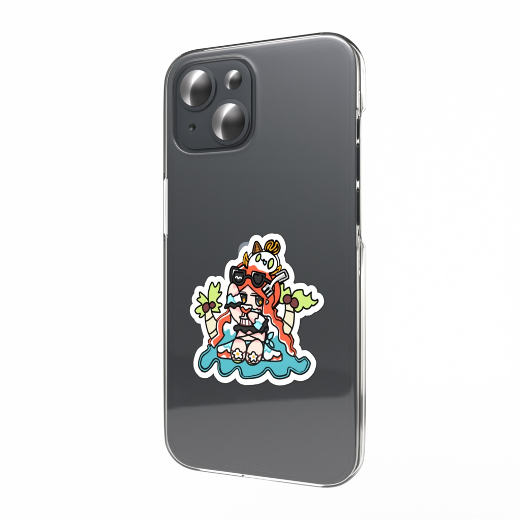 水着ぽっとちゃんスマホに貼れるちょいステッカー