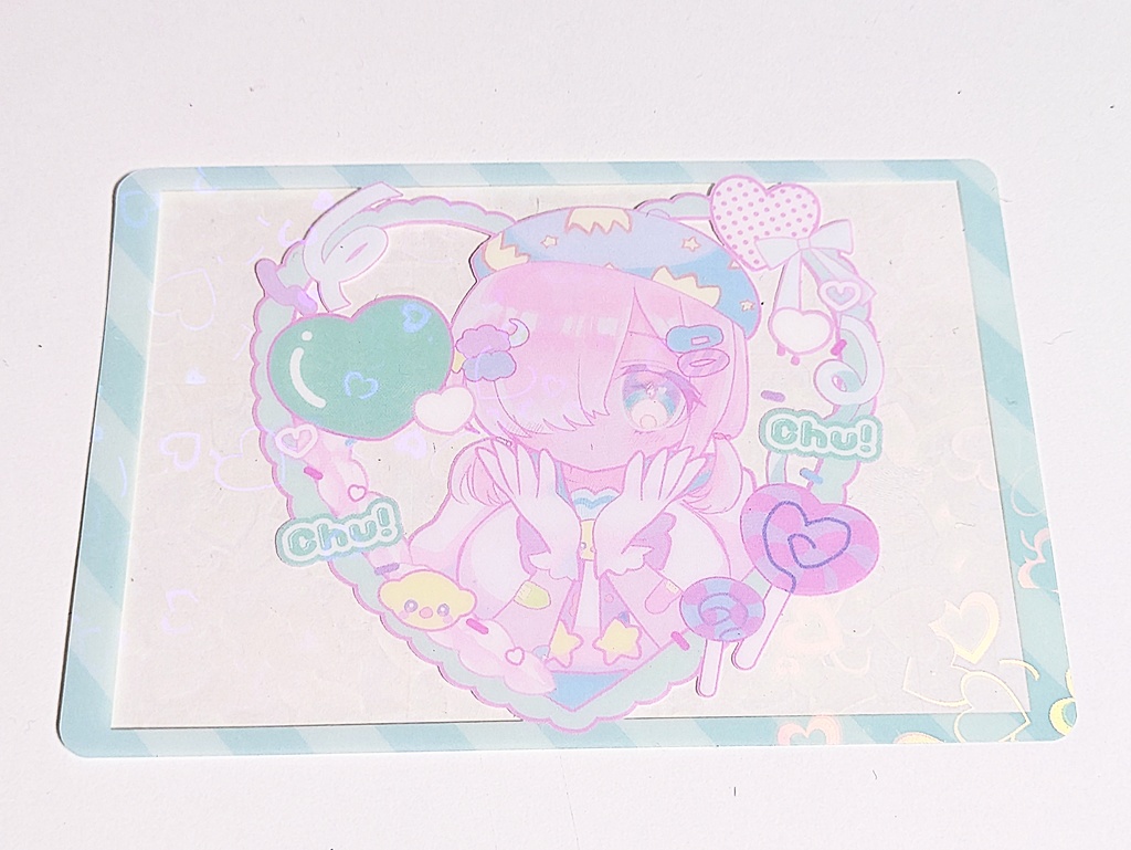 ハートホログラムクリアポストカード♡水上雛