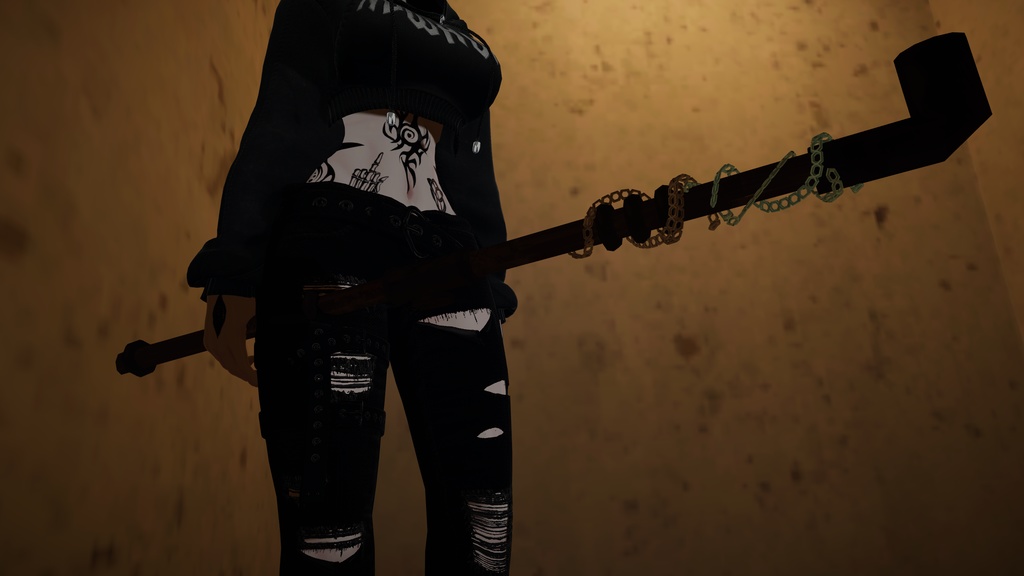 【無料】振り回せる鉄パイプ【MAギミック付き】