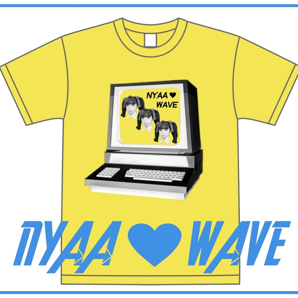 ニャー♡ウェイヴTシャツ(Mサイズ)