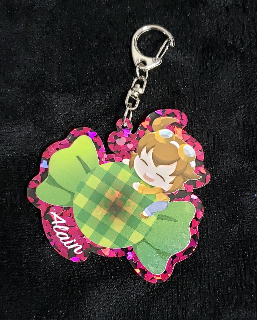 ハートフレークアクリルキーホルダー