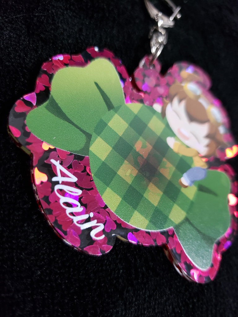 ハートフレークアクリルキーホルダー