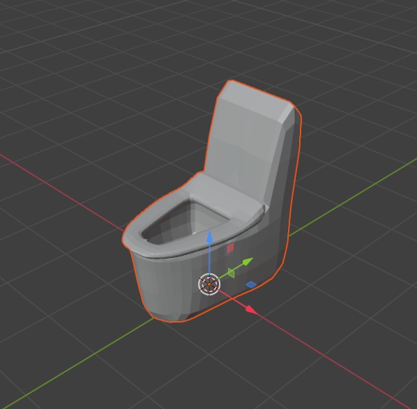 blender素材　便座