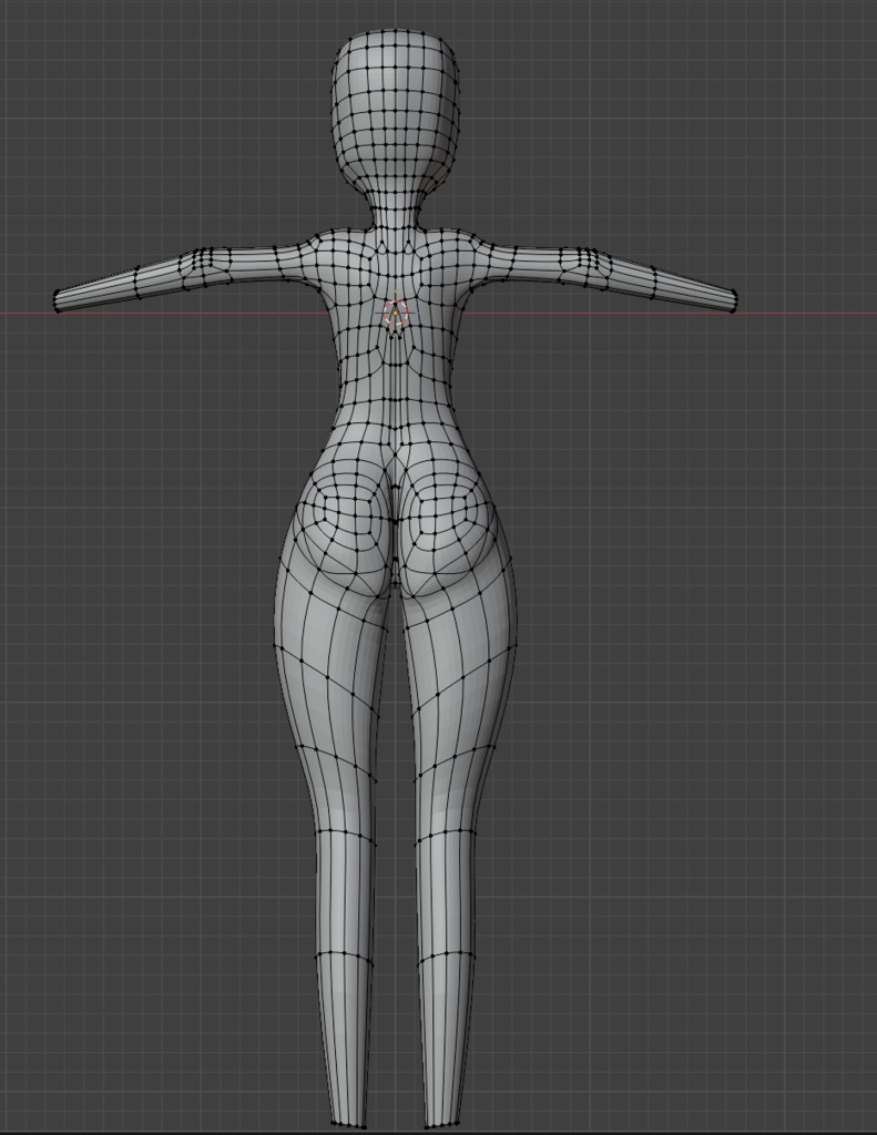 blender 少女　ローポリ　素体