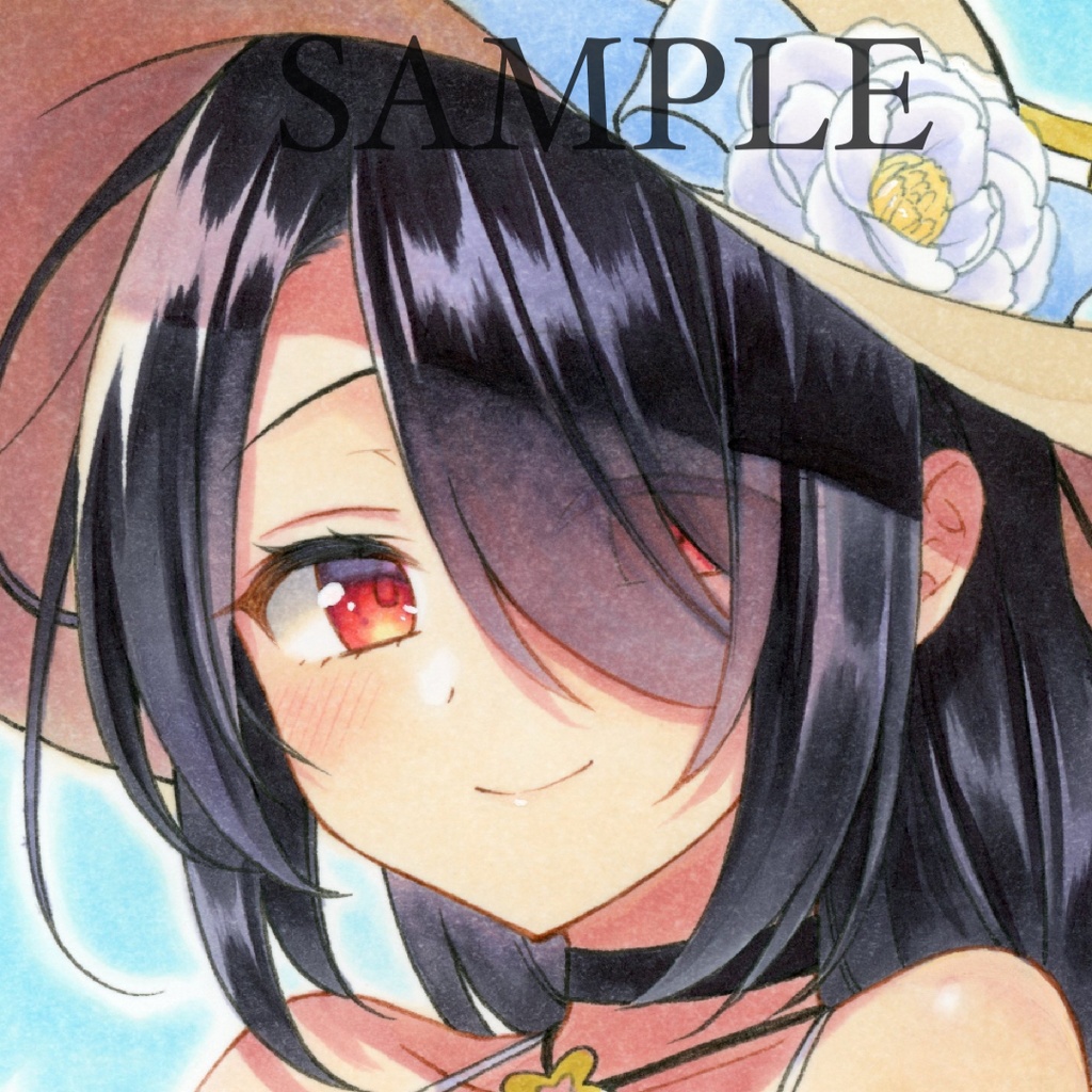 手描きイラスト＊ブルーアーカイブ＊若葉ヒナタ＊小色紙