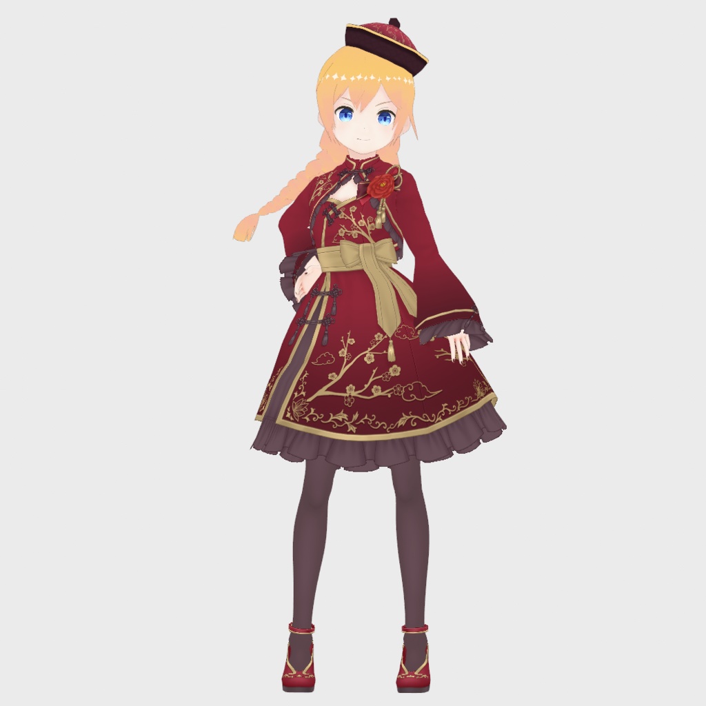 【VRoid正式版用】キョンシー帽_カスタムアイテム