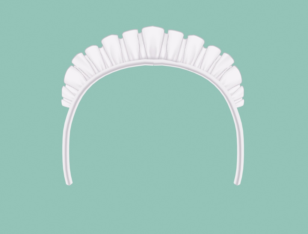 【¥0 free】メイドカチューシャ_ヘアプリセット_髪型【VRoid】【XWear】/ Maid Headband_Hair Preset_Hairstyle