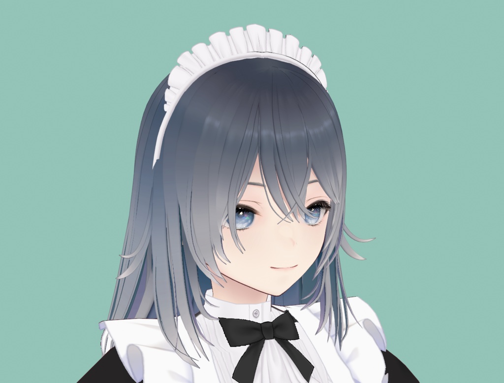 【¥0 free】メイドカチューシャ_ヘアプリセット_髪型【VRoid】【XWear】/ Maid Headband_Hair Preset_Hairstyle