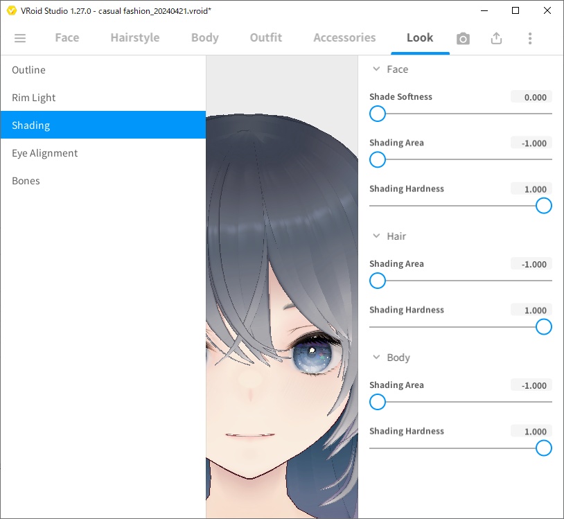 【¥0 free】顔と体のテクスチャ【VRoid】/  face and body texture