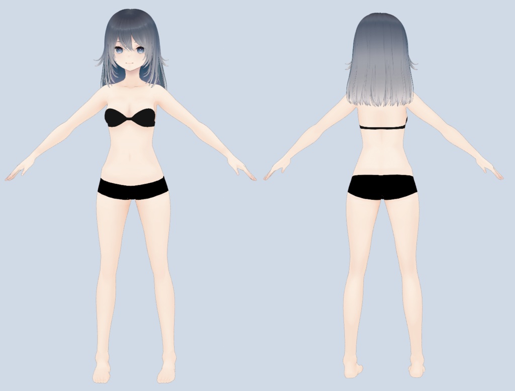 【¥0 free】顔と体のテクスチャ【VRoid】/  face and body texture