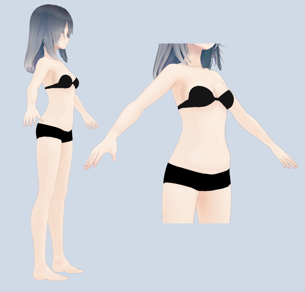 【¥0 free】顔と体のテクスチャ【VRoid】/  face and body texture