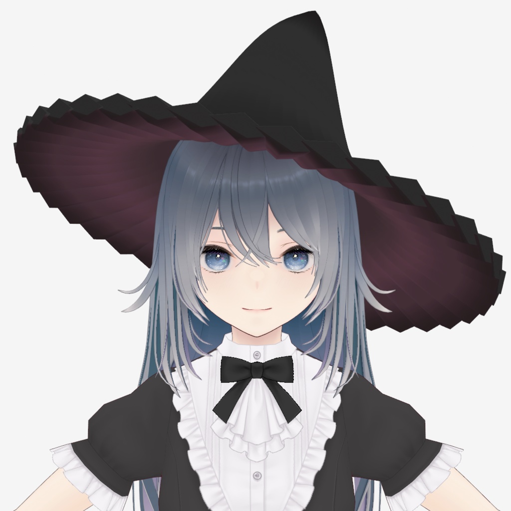 【¥0 free】魔女帽子_ヘアプリセット_髪型【VRoid】/ witch hat_Hair Preset_Hairstyle