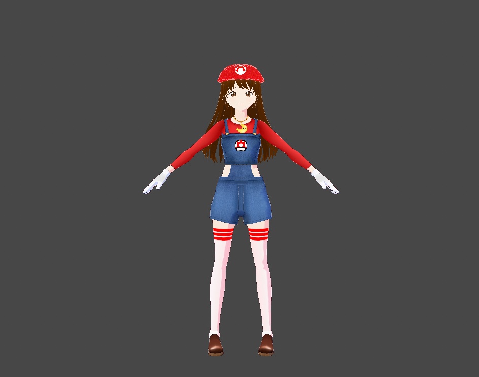 Vroid Mario cosplay