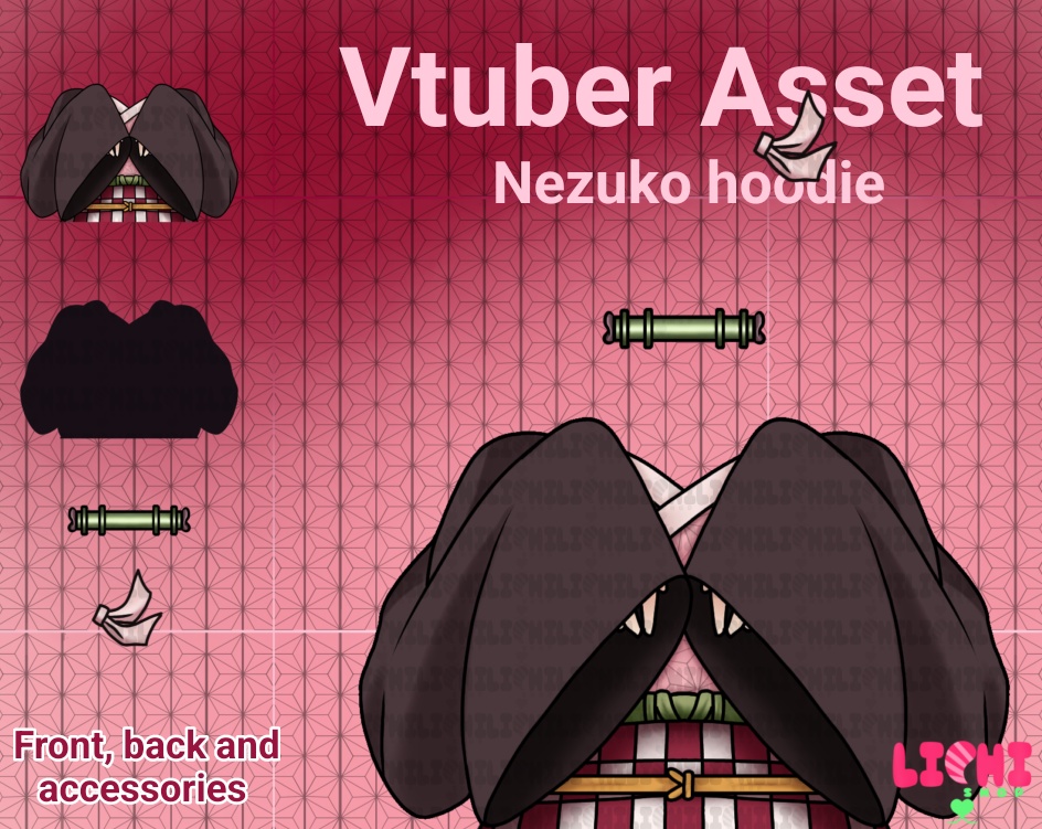 Vtuber asset Nezuko hoodie