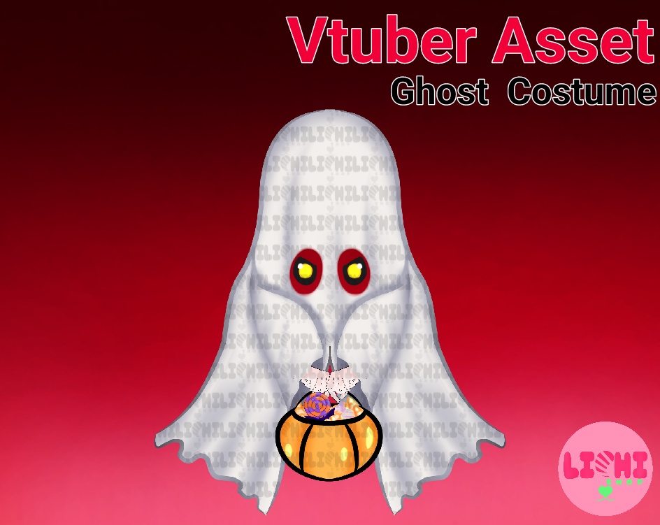 PNG Vtuber asset Ghost costume