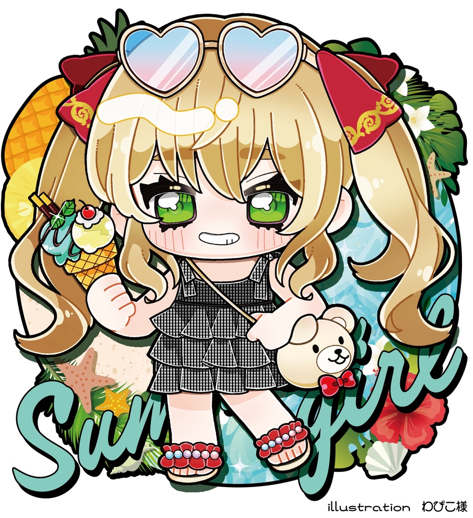 summer girlなTシャツ